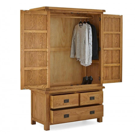 Rustic BR03 : Trọn Bộ Phòng Ngủ Gỗ Sồi - 03 Pcs